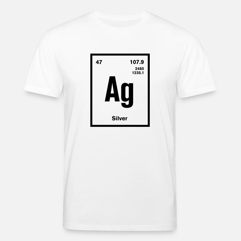 Silver Element im Periodensystem - Stanley/Stella Unisex Bio-T-Shirt CREATOR  - Weiß