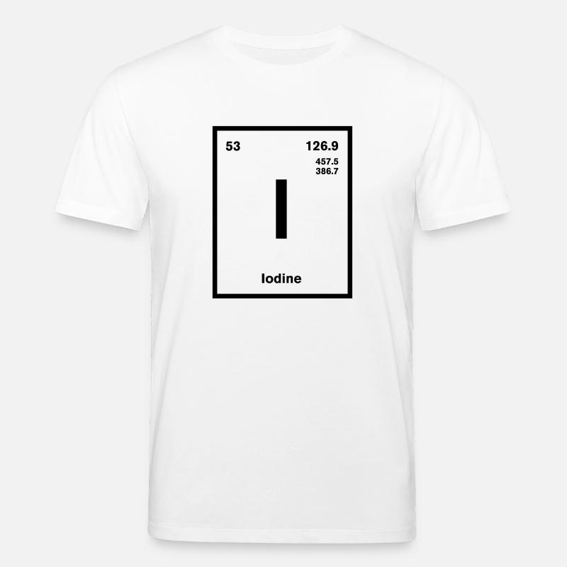 Iodine Element im Periodensystem - Stanley/Stella Unisex Bio-T-Shirt CREATOR  - Weiß