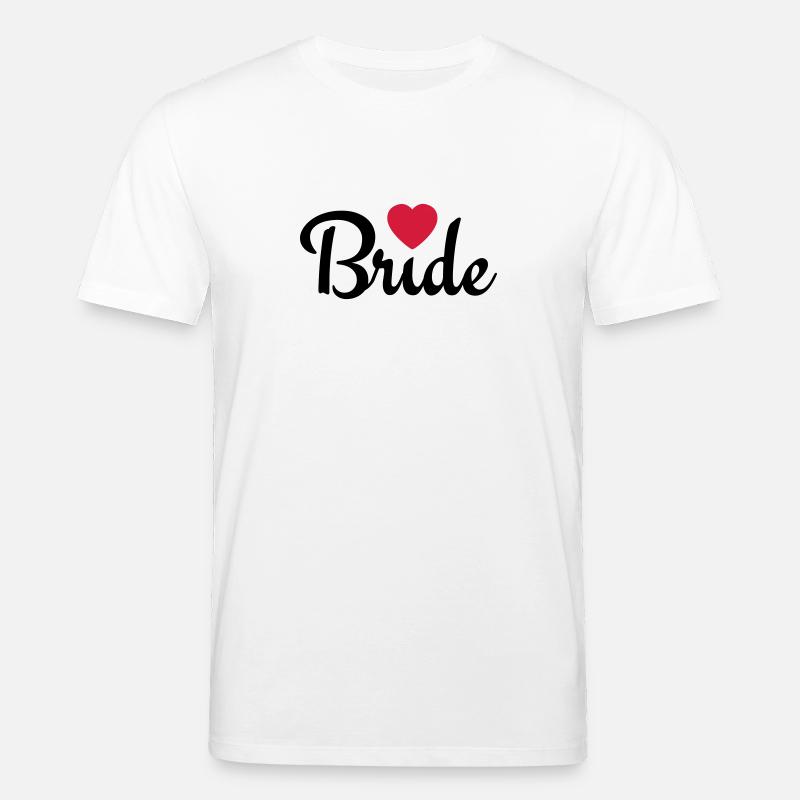 bride with heart 2c - T-shirt bio CREATOR Stanley/Stella Unisexe - blanc