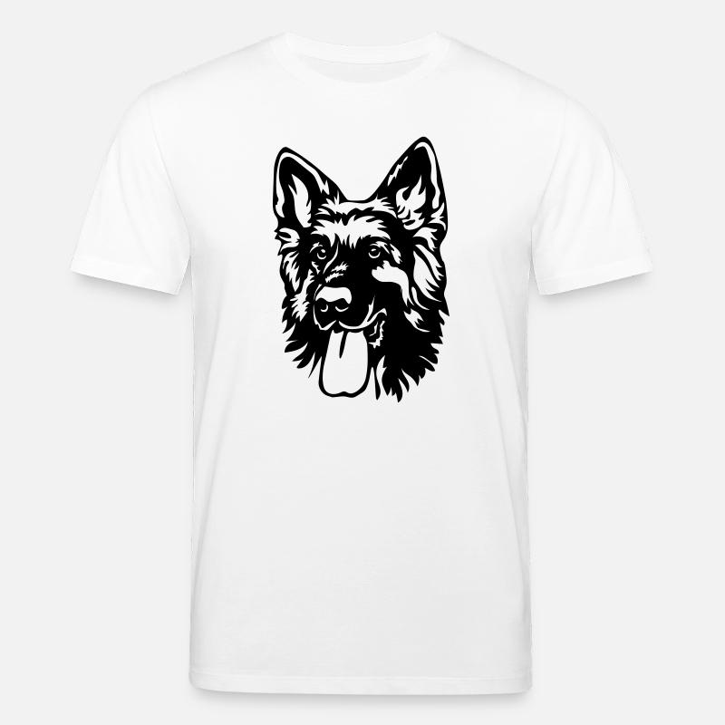 Deutscher Schäferhund Kopf - Stanley/Stella Unisex Bio-T-Shirt CREATOR  - Weiß