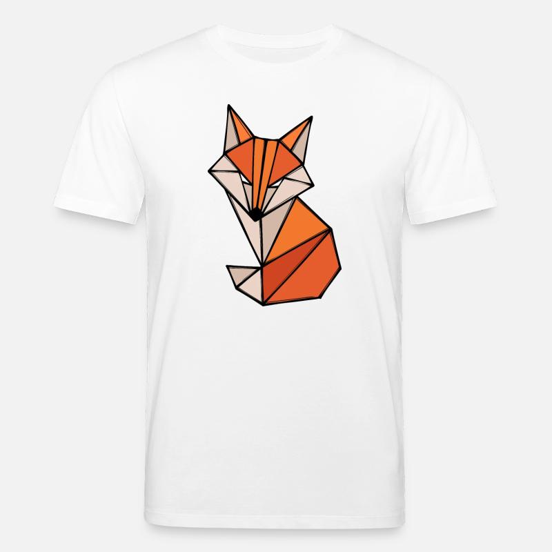 Fuchs Polygon Geometry Abstract Art Creative - Stanley/Stella CREATOR Unisex Organic T-Shirt - white