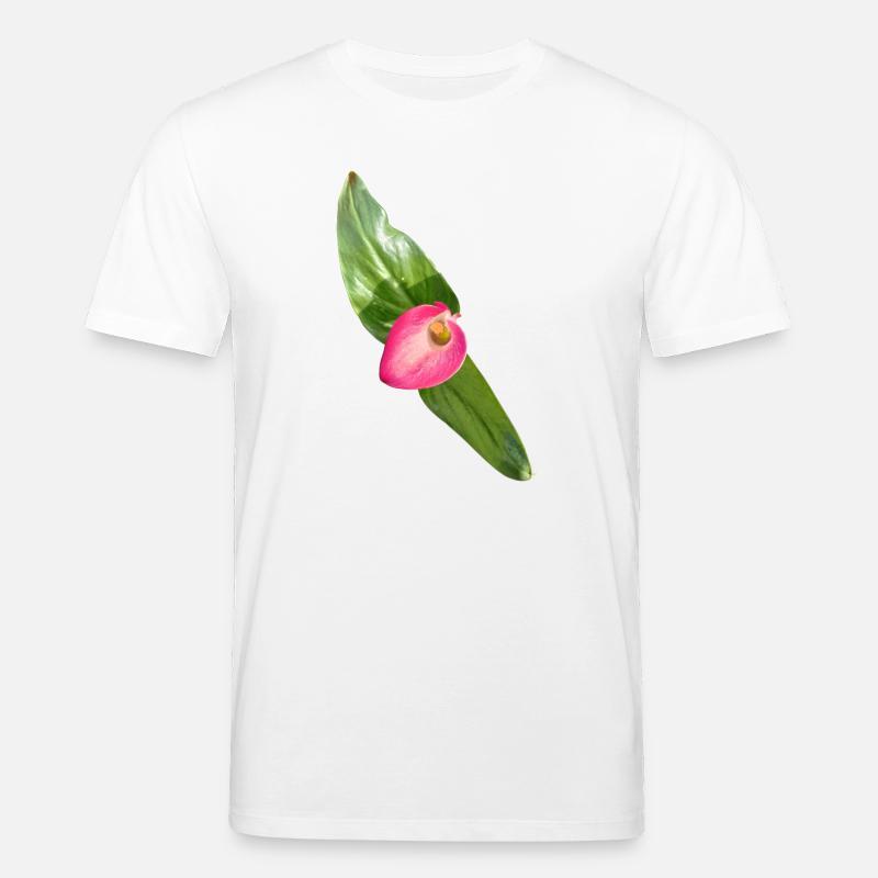 Pink Calla Blüte - Stanley/Stella Unisex Bio-T-Shirt CREATOR  - Weiß