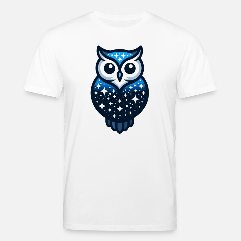 Celestial Owl: Der Nachthimmelswächter - Stanley/Stella Unisex Bio-T-Shirt CREATOR  - Weiß