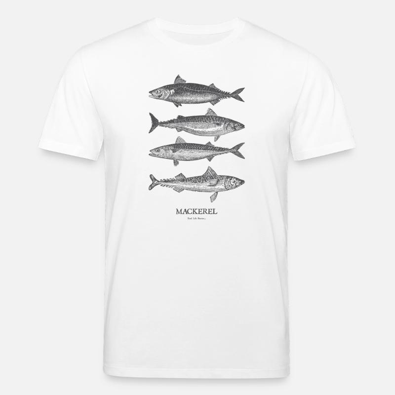 Makrele Silhouette Quartett - Stanley/Stella Unisex Bio-T-Shirt CREATOR  - Weiß