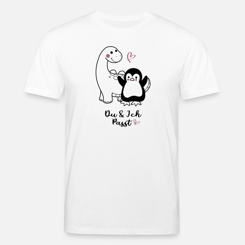 Kuschliger Pinguin mit Herzchen - Stanley/Stella Unisex Bio-T-Shirt CREATOR  - Weiß