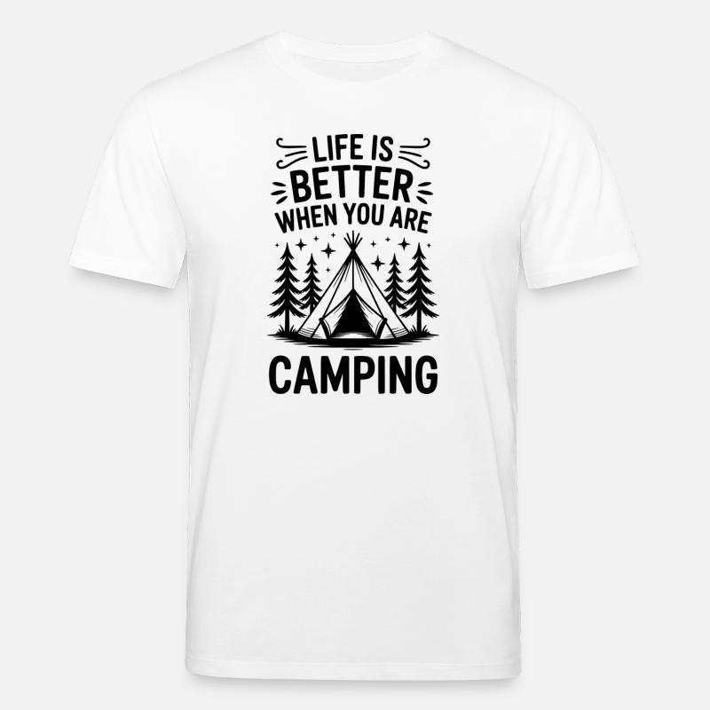 Camping Outdore Saying Camper - Stanley/Stella Unisex Bio-T-Shirt CREATOR  - Weiß
