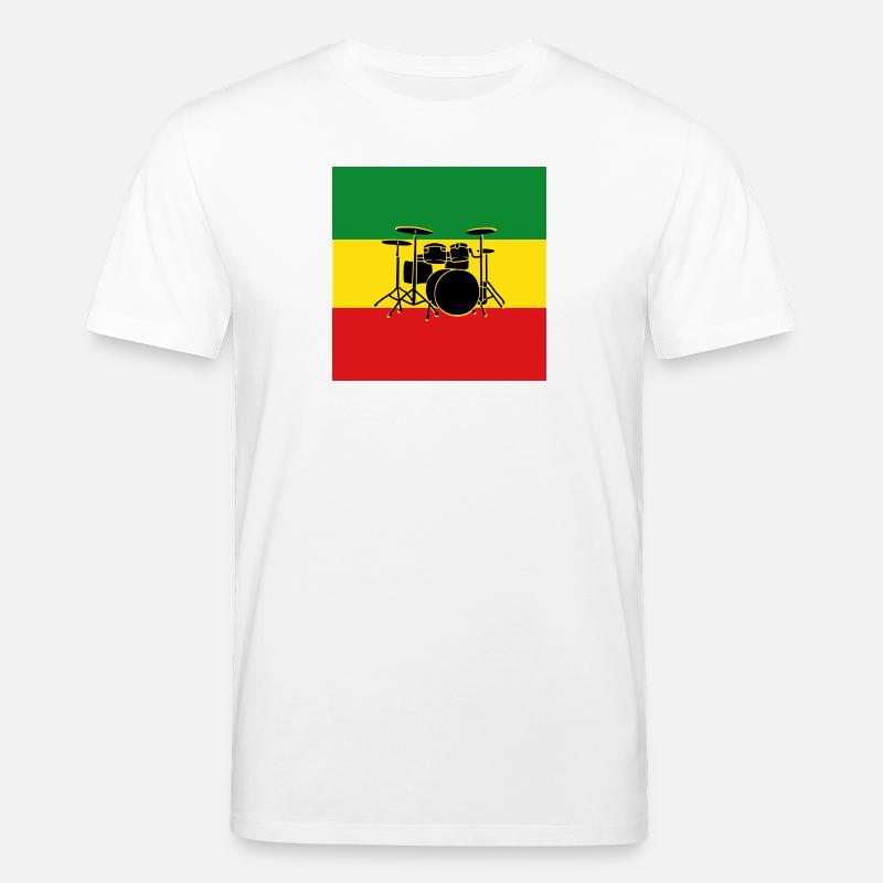 Reggae-Trommeln - Stanley/Stella Unisex Bio-T-Shirt CREATOR  - Weiß