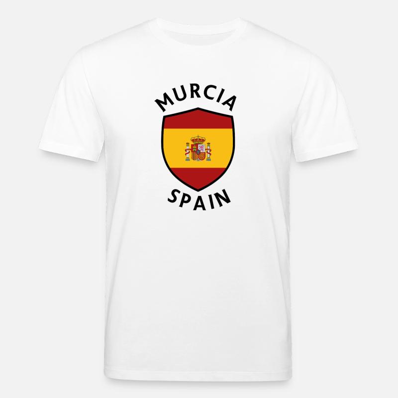 Bouclier de Murcie sous drapeau espagnol - T-shirt bio CREATOR Stanley/Stella Unisexe - blanc