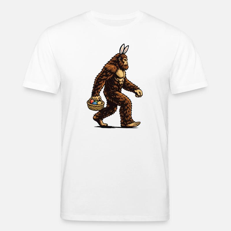 Bigfoot Easter Eggs Funny Sasquatch Hunter - Stanley/Stella CREATOR Unisex Organic T-Shirt - white
