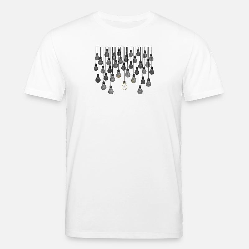Graues Glühbirnen-Array mit einzigartiger Helligkeit - Stanley/Stella Unisex Bio-T-Shirt CREATOR  - Weiß