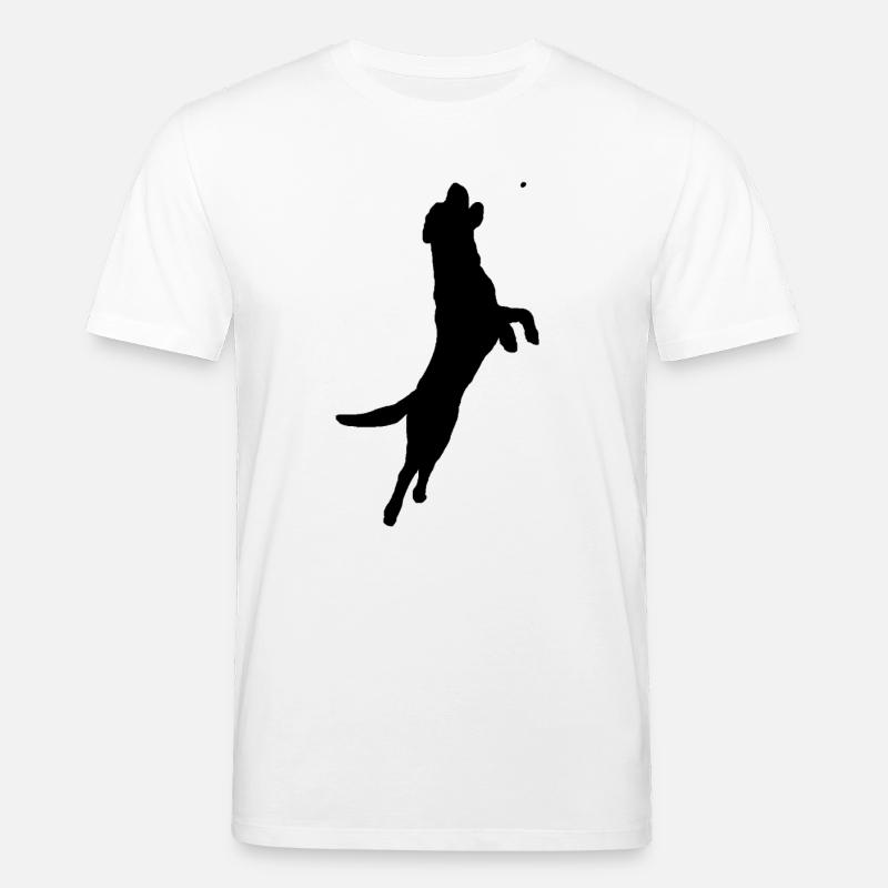 Chien saute pour traiter - T-shirt bio CREATOR Stanley/Stella Unisexe - blanc