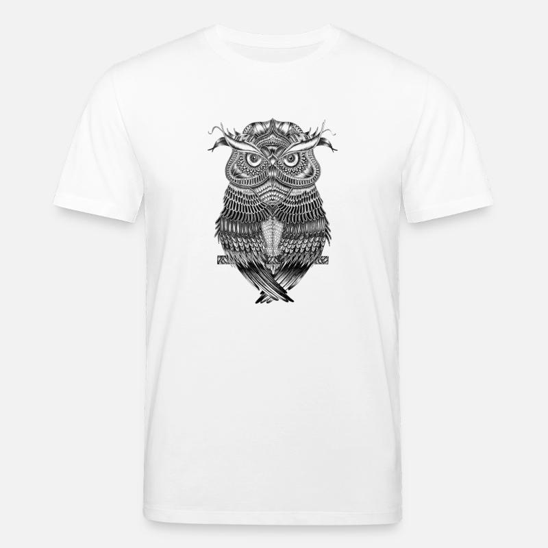 Eule - Stanley/Stella Unisex Bio-T-Shirt CREATOR  - Weiß