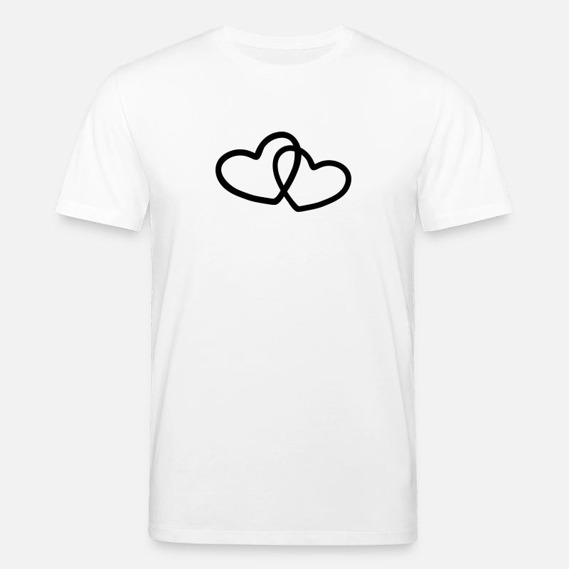 Deux coeurs 1 - T-shirt bio CREATOR Stanley/Stella Unisexe - blanc