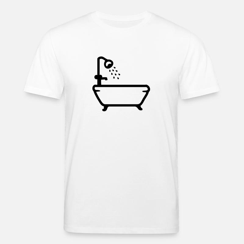 Badewanne - Dusche - Line - Stanley/Stella Unisex Bio-T-Shirt CREATOR  - Weiß