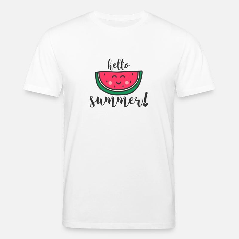 HELLO SUMMER - Stanley/Stella CREATOR Unisex Organic T-Shirt - white