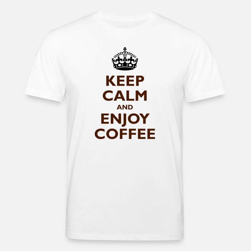 Keep Calm & Enjoy Coffee - Stanley/Stella Unisex Bio-T-Shirt CREATOR  - Weiß