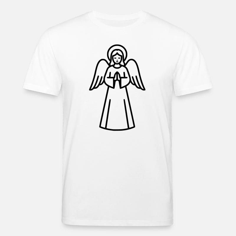 Engel-engelsfluegel-silhouette-einfach-4 - Stanley/Stella Unisex Bio-T-Shirt CREATOR - Weiß