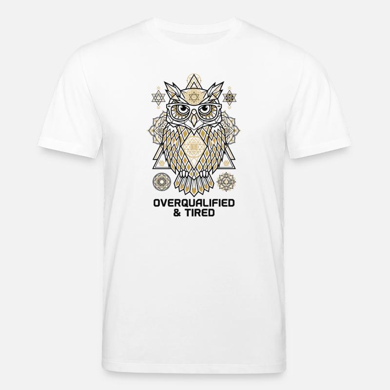 Overqualified Eule Mandala - Stanley/Stella Unisex Bio-T-Shirt CREATOR  - Weiß
