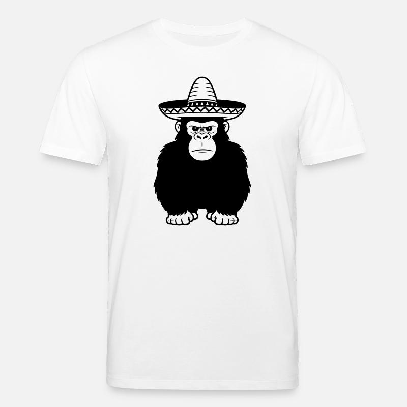 Gorilla sombrero - T-shirt bio CREATOR Stanley/Stella Unisexe - blanc
