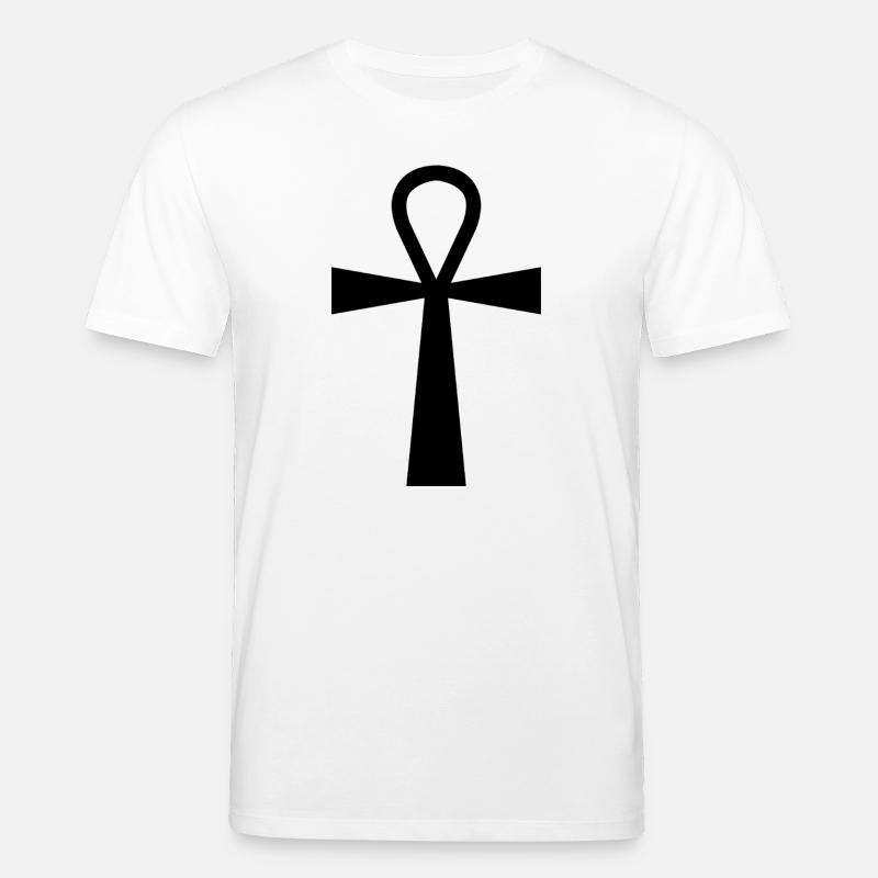 Croix d’Ankh égyptienne - T-shirt bio CREATOR Stanley/Stella Unisexe - blanc