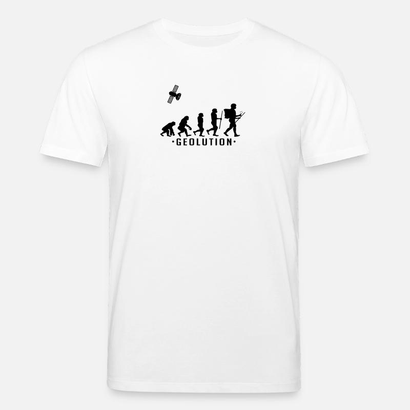 Chemise geocaching evolution Geolution - T-shirt bio CREATOR Stanley/Stella Unisexe - blanc