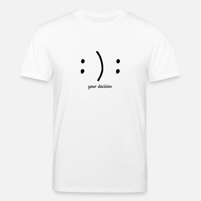glücklich oder traurig? Emotionen Smiley - Stanley/Stella Unisex Bio-T-Shirt CREATOR  - Weiß