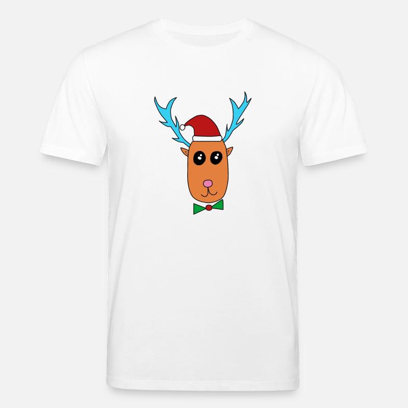 Les rennes fêtent Noël - T-shirt bio CREATOR Stanley/Stella Unisexe - blanc