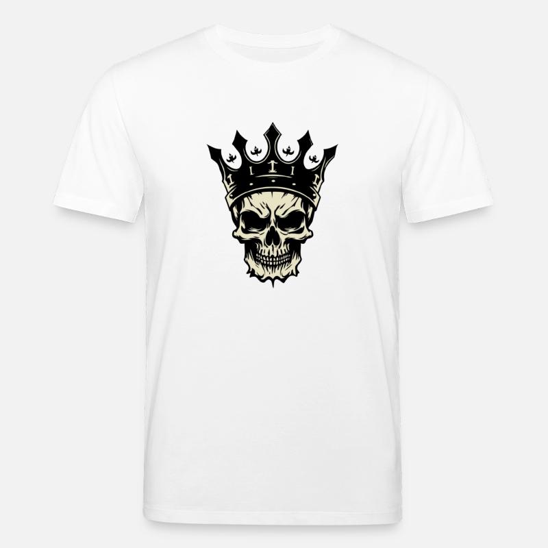 Königlicher Schädel, Schädel in Krone - Stanley/Stella Unisex Bio-T-Shirt CREATOR  - Weiß