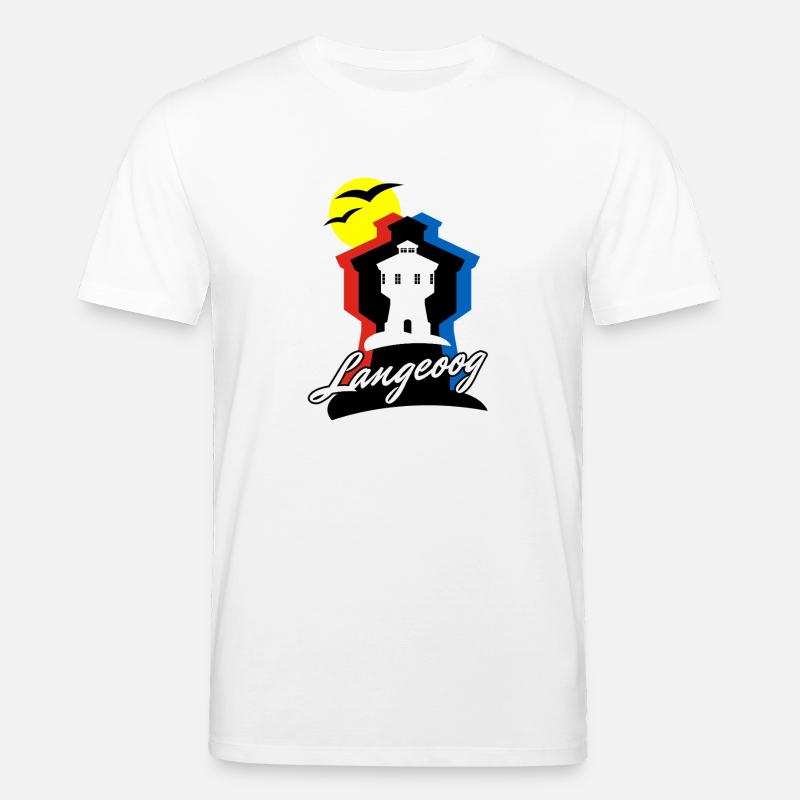 Langeoog Style mit Wasserturm - Stanley/Stella Unisex Bio-T-Shirt CREATOR  - Weiß