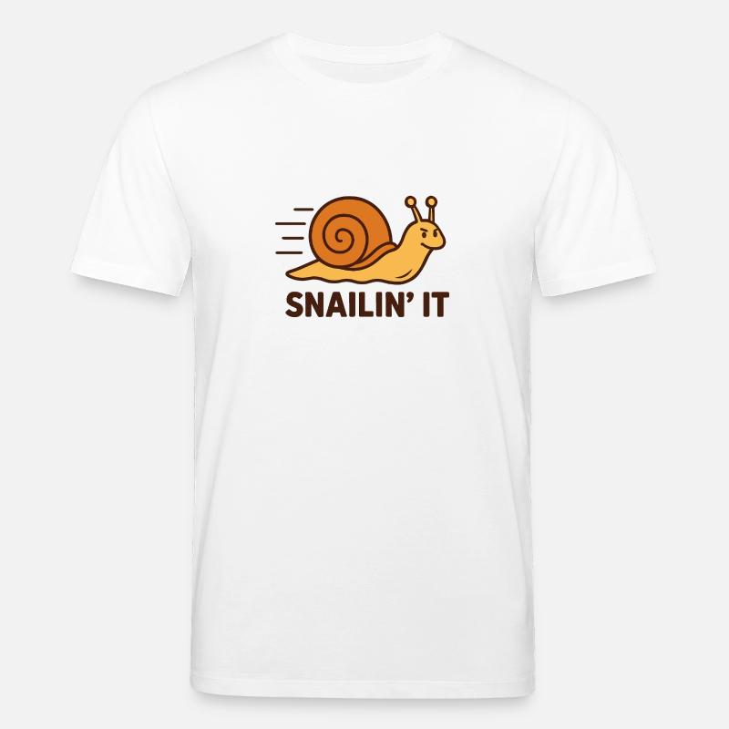 Snailin' It – Déterminé et rapide - T-shirt bio CREATOR Stanley/Stella Unisexe - blanc