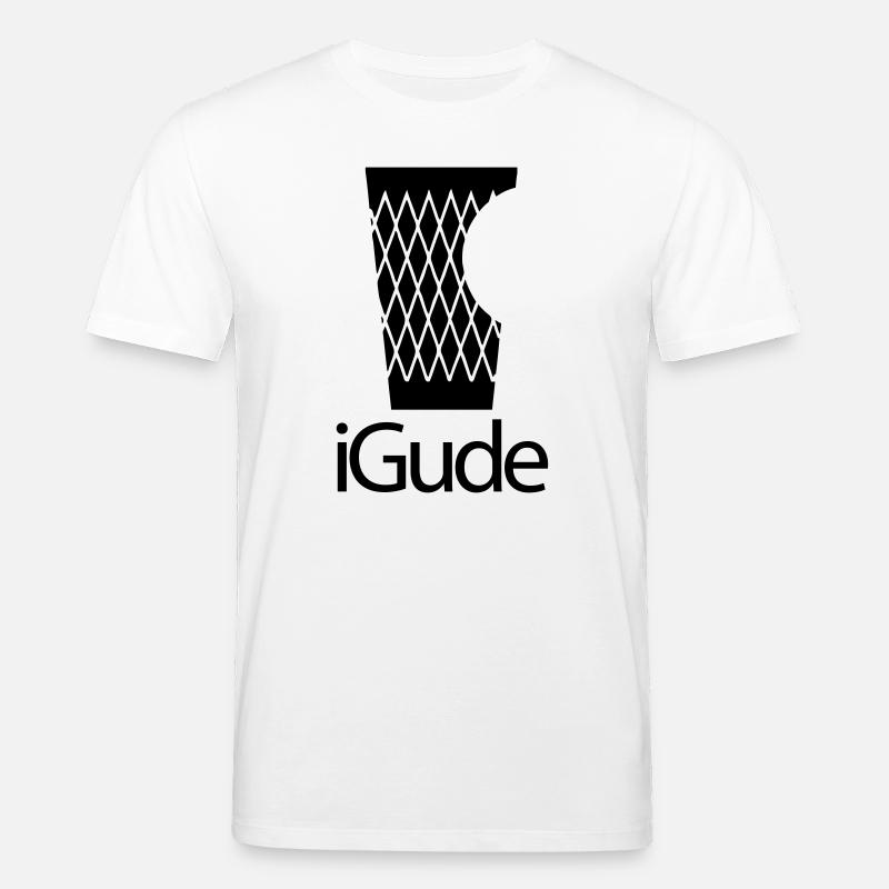 iGude - Geripptes schwarz - Stanley/Stella Unisex Bio-T-Shirt CREATOR  - Weiß