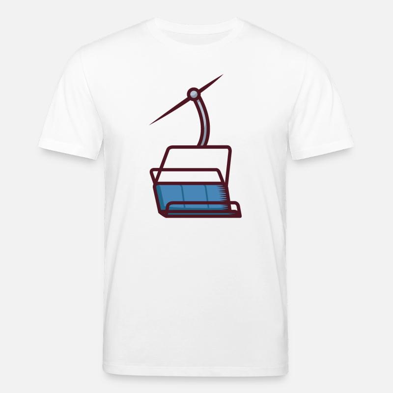 Abstrakte Illustration einer Seilbahn - Stanley/Stella Unisex Bio-T-Shirt CREATOR  - Weiß