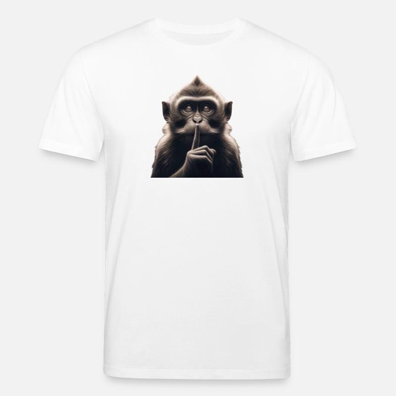 Ein schweigender Affe - Stanley/Stella Unisex Bio-T-Shirt CREATOR  - Weiß