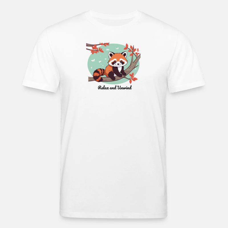 Relax and Unwind – Roter Panda - Stanley/Stella Unisex Bio-T-Shirt CREATOR - Weiß