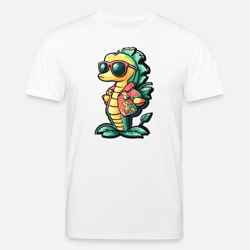 Seepferd Comic Urlaub - Stanley/Stella Unisex Bio-T-Shirt CREATOR  - Weiß
