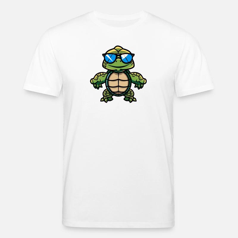 Turtle Comic Cool - Stanley/Stella CREATOR Unisex Organic T-Shirt - white