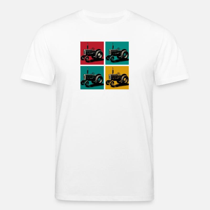 Retro-Oldtimer-Traktor - Stanley/Stella Unisex Bio-T-Shirt CREATOR  - Weiß