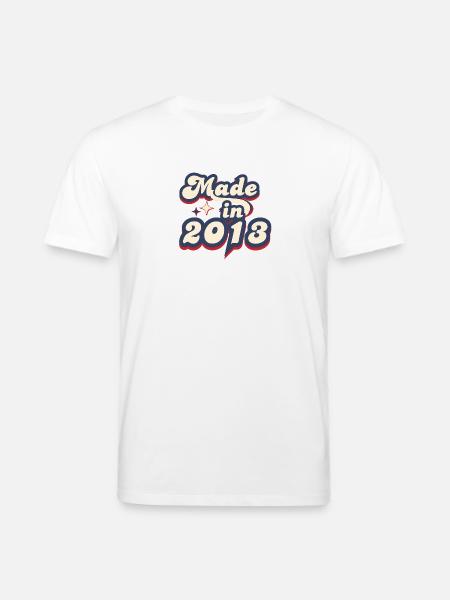 Made in 2013 retro - Stanley/Stella CREATOR Unisex Organic T-Shirt - white