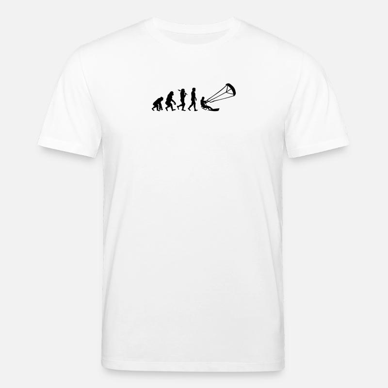 Kitesurfen Evolution - Stanley/Stella Unisex Bio-T-Shirt CREATOR  - Weiß