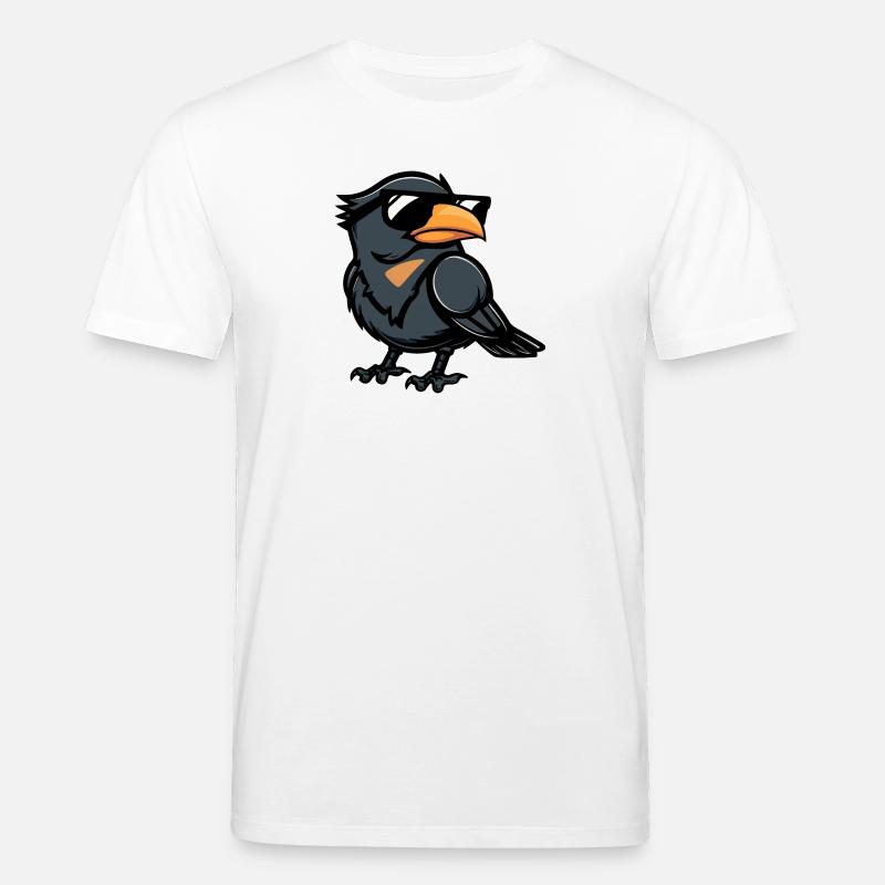 Rabe Krähe Comic Cool - Stanley/Stella Unisex Bio-T-Shirt CREATOR - Weiß
