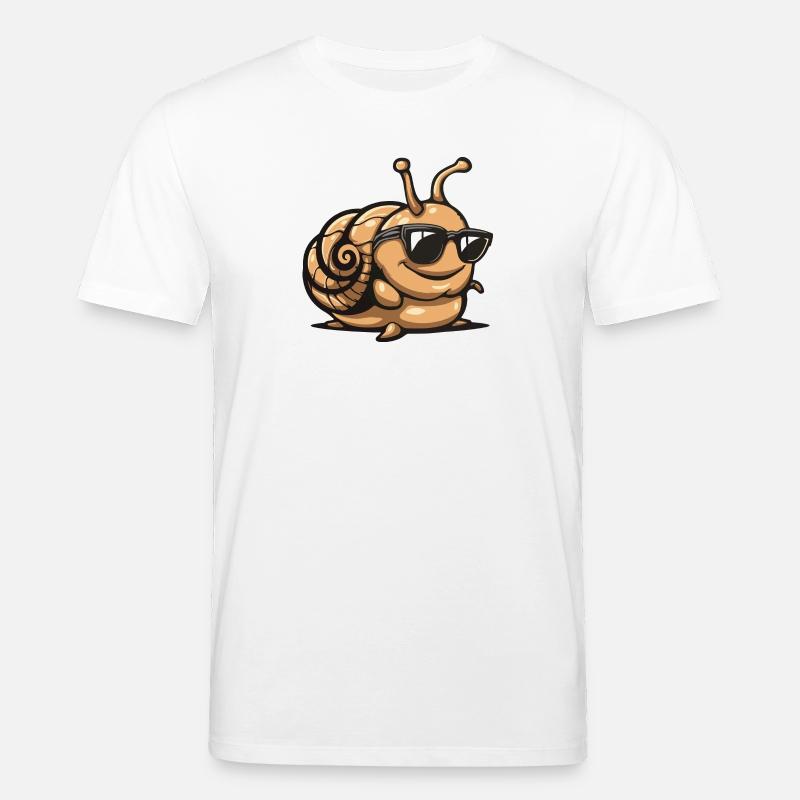 Escargot Bande Dessinée Cool - T-shirt bio CREATOR Stanley/Stella Unisexe - blanc