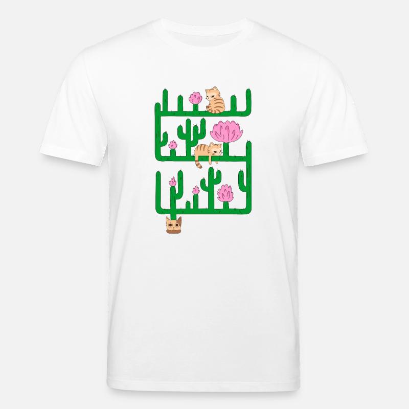 Cats and cacti - Stanley/Stella CREATOR Unisex Organic T-Shirt - white