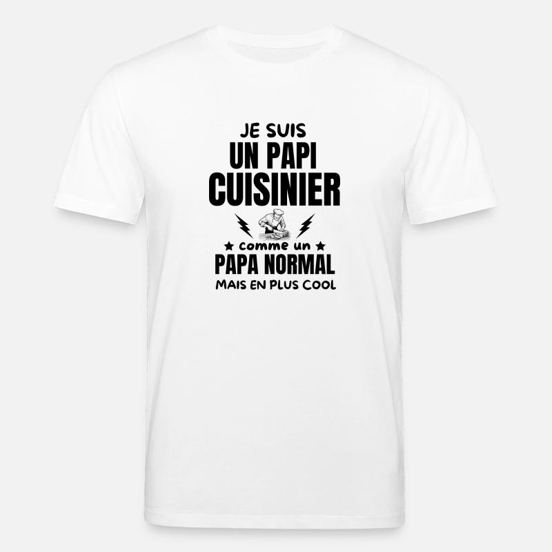 PAPI CUIISNIER - T-shirt bio CREATOR Stanley/Stella Unisexe - blanc