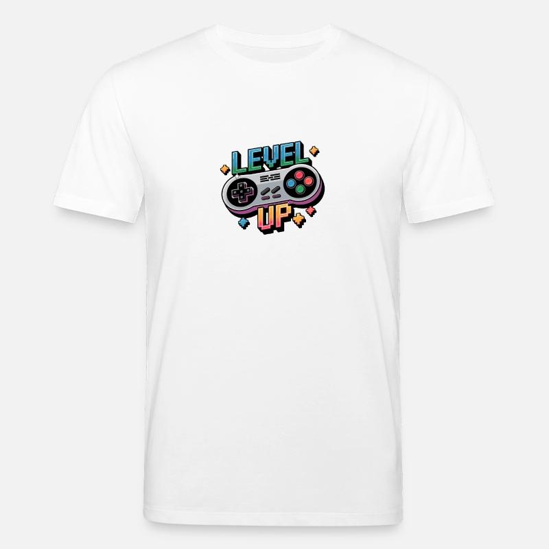 Level Up – Gaming Controller - Stanley/Stella Unisex Bio-T-Shirt CREATOR  - Weiß
