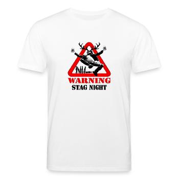 stag night unique design - Stanley/Stella CREATOR Unisex Organic T-Shirt - white - Front - Alina (178cm) & Michal (187cm)