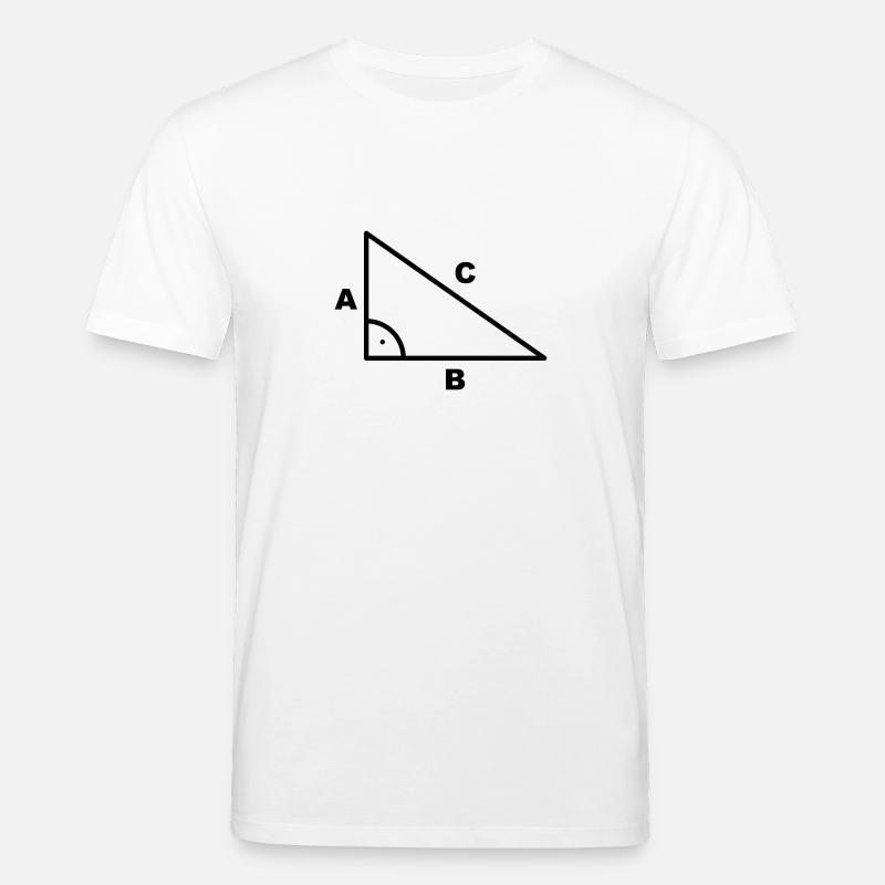 Math symbol - triangle - right angle - Stanley/Stella CREATOR Unisex Organic T-Shirt - white