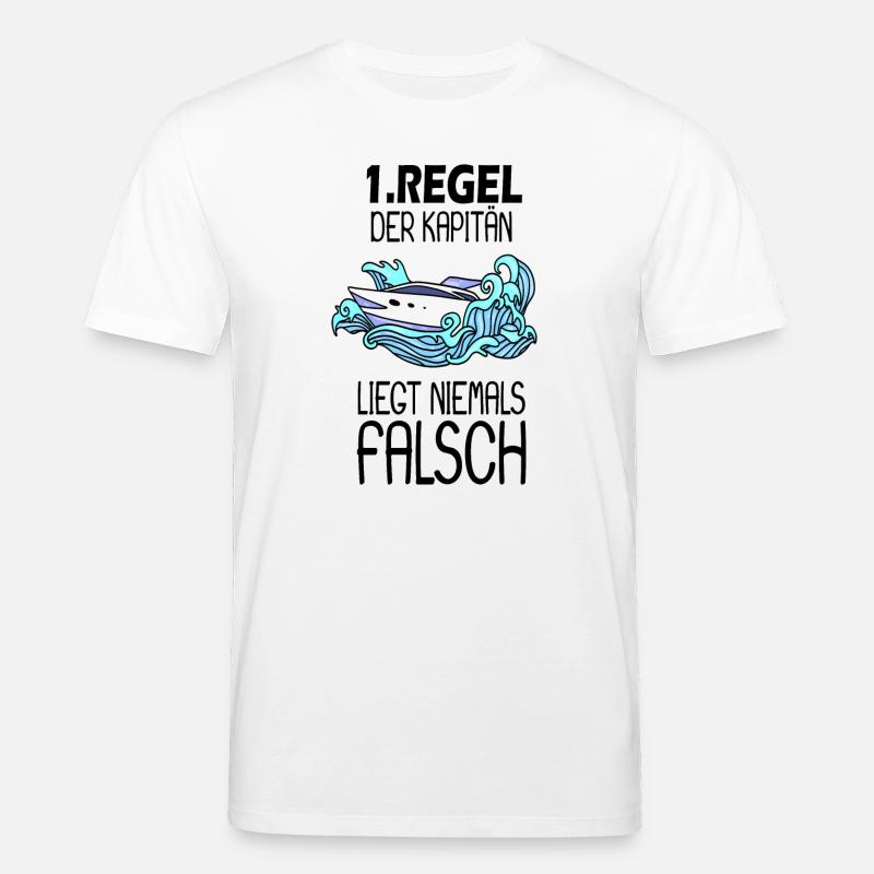 Motorboot Kapitän Bootsführerschein - Stanley/Stella Unisex Bio-T-Shirt CREATOR  - Weiß