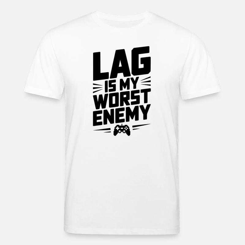 Le décalage est mon pire ennemi - T-shirt bio CREATOR Stanley/Stella Unisexe - blanc