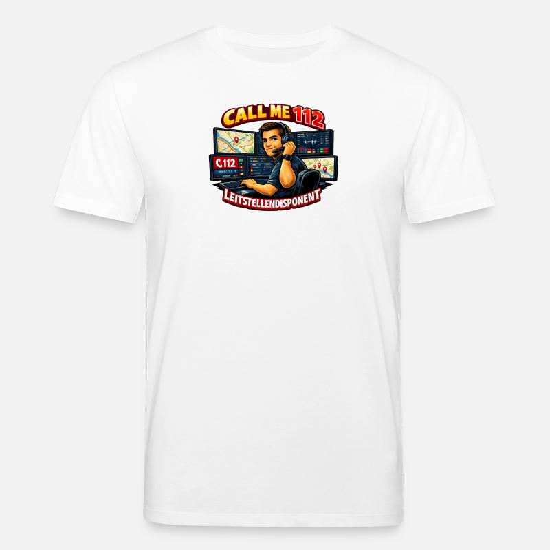 Call Me 112 Leitstellendisponent - Stanley/Stella Unisex Bio-T-Shirt CREATOR - Weiß