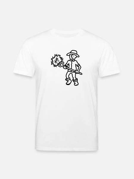 Farmer hay - line - Stanley/Stella CREATOR Unisex Organic T-Shirt - white